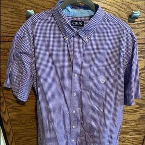 Chaps short sleeve shirt xl purple white